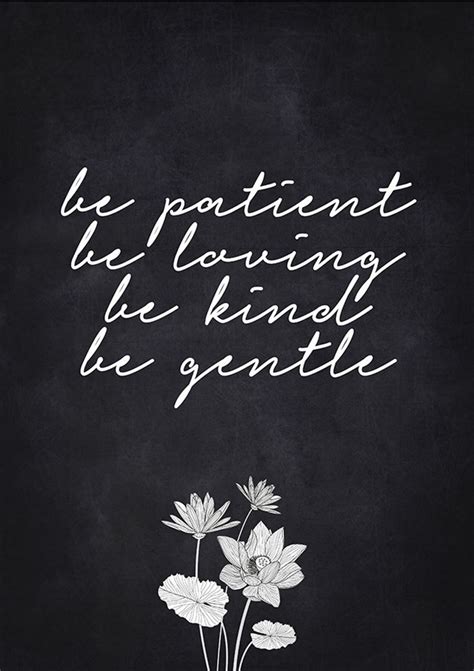 Be Patient Be Loving Be Kind Be Gentle Minimalistic Etsy