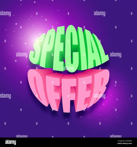 3d Special Offer Dark Purple Background Beautiful 3d Text Abstract