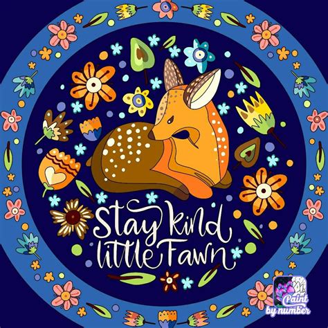 Stay Kind Paint By Number Fawn Tweety Numbers Painting Fictional