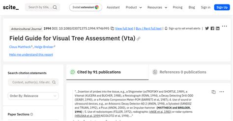 Field Guide For Visual Tree Assessment Vta Scite Report