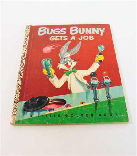 Bugs Bunny Gets A Job Vintage 1950s Little Golden Etsy