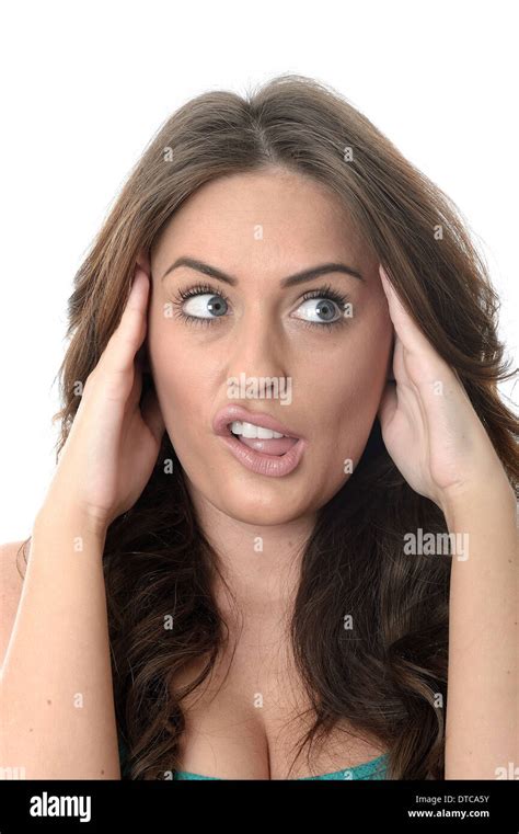 Attractive Young Woman Pulling Silly Faces Stock Photo Alamy