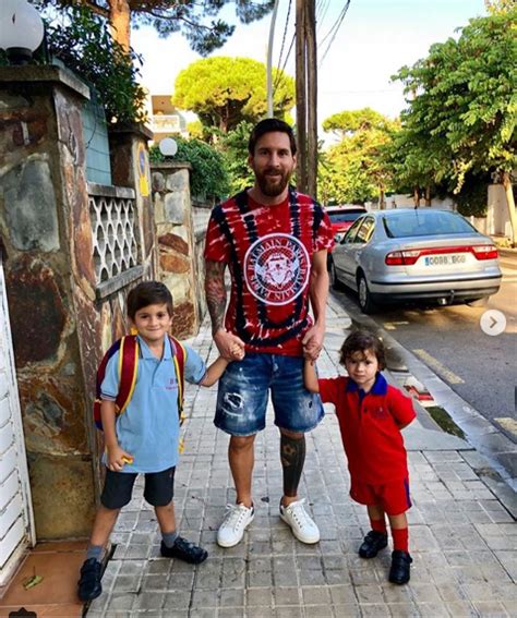 Lionel Messi Shares Photos Of Himself Taking His Sons To School