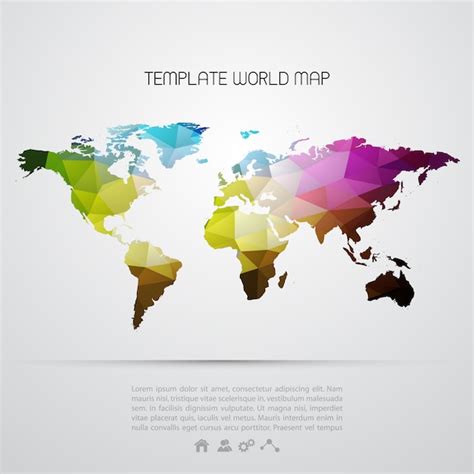 Premium Vector Abstract Background With World Map