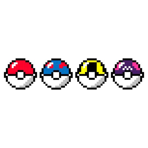 Pixel Art Retro 8 Bit Poke Ball From Pokemon 11185305 Vector Art At