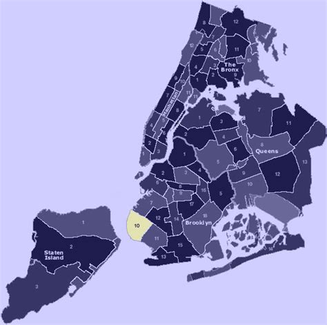 Maps Brooklyn Community Board 10