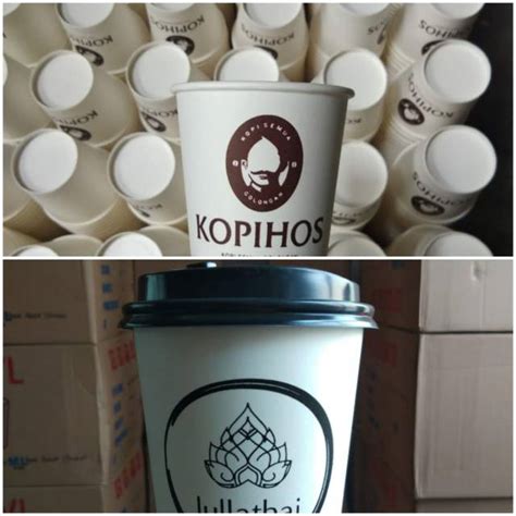 Jual Paper Cup Hot Oz Custom Tutup Shopee Indonesia