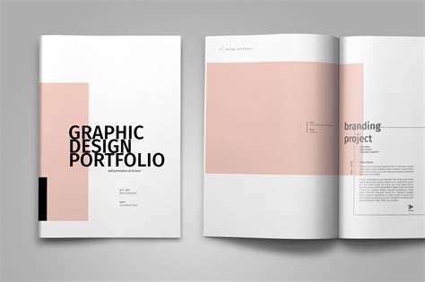 Graphic Design Portfolio Template In Brochure Templates On Yellow
