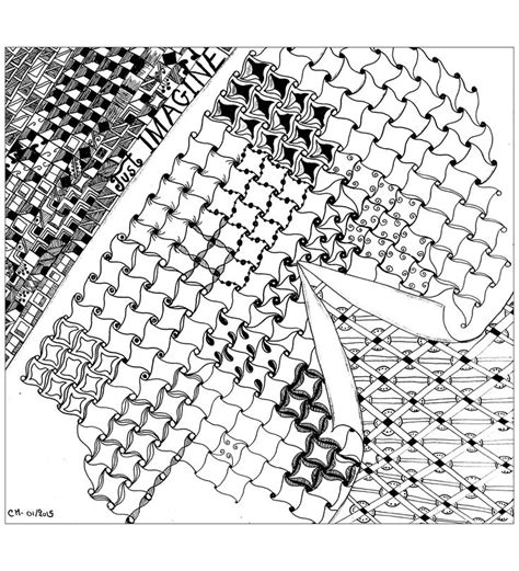 Zentangle Par Cathym Zentangle Coloriages Difficiles Pour Adultes My