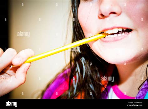 Chewing Pencil Hi Res Stock Photography And Images Alamy