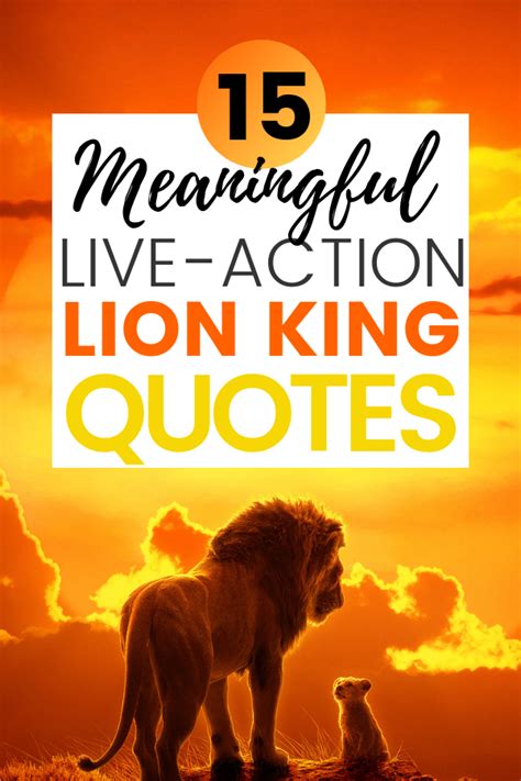 15 Meaningful Live Action Lion King Quotes 2019 But First Joy