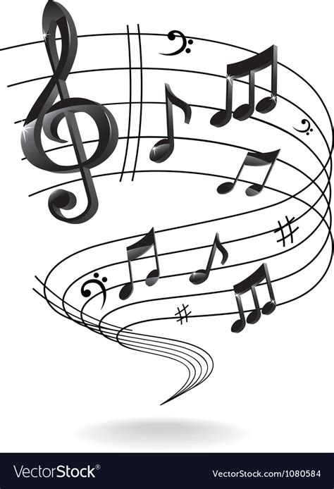 Background With Music Note Royalty Free Vector Image