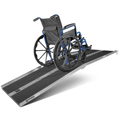 Titan Ramps 8 Ft Aluminum Multifold Wheelchair Scooter Mobility Ramp