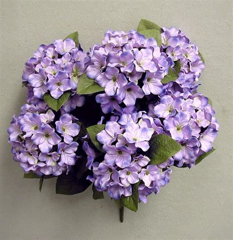 jenlyfavors 22 inch x large satin artificial hydrangea silk flower bush 7 heads lavender