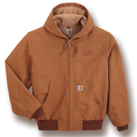 Chevrolet Carhartt Thermal Lined Brown Jacket Auto Gear Direct