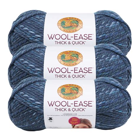 Lion Brand Yarn Wool Ease Thick And Quick Bonus Bundle Dusk Classic