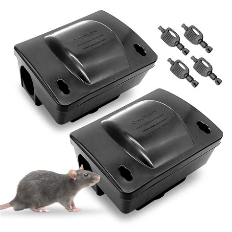 Buy Rat Bait Station 2 Pack Rodent Bait Box With Dual Keys