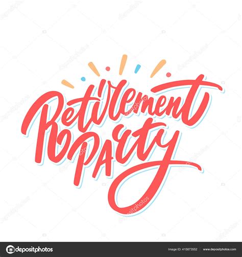 Retirement Party Vector Lettering Banner Stock Vector By ©alexgorka