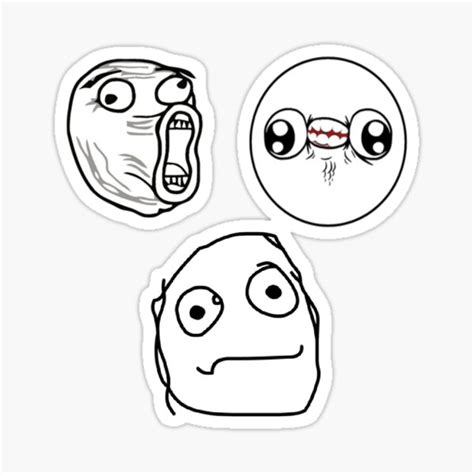 Derp Faces Memes Sticker Sticker By Mayarg Redbubble