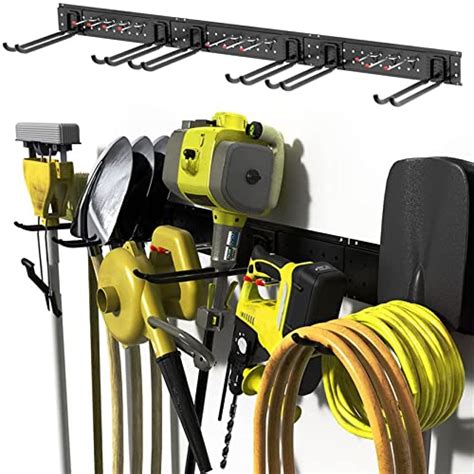 TORACK Wall Mount Tool Organizer, Garage Tool Hanger, Heavy Duty Garden