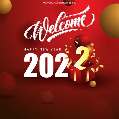 Create Welcome 2022 New Year Wishes Image | Create Custom Wishes
