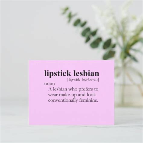 lipstick lesbian definition postcard zazzle