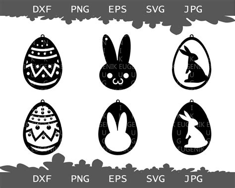 Bunnies earrings svg Easter egg earring svg Easter earrings | Etsy