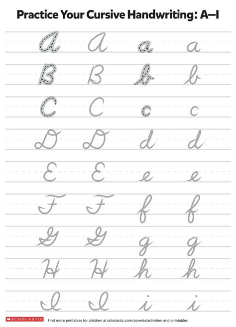 Cursive Alphabet Practice Cursive Alphabet Letters Handwriting