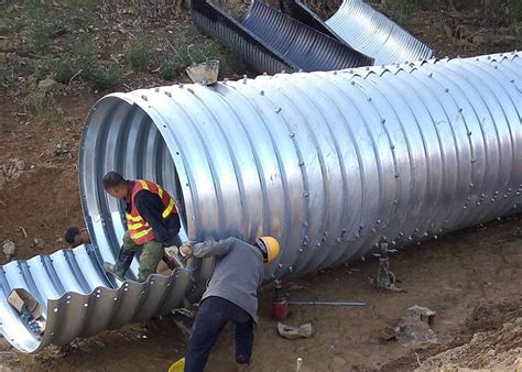 Q345 Grade Assembled Galvanized Corrugated Steel Culvert Pipe China