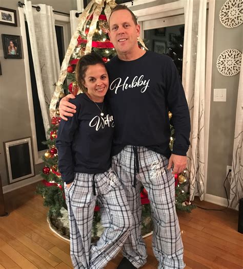 Hubby And Wifey Matching Couples Pajamas Holiday Pajamas Etsy