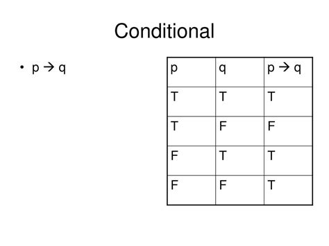 Ppt Truth Tables Powerpoint Presentation Free Download Id545178