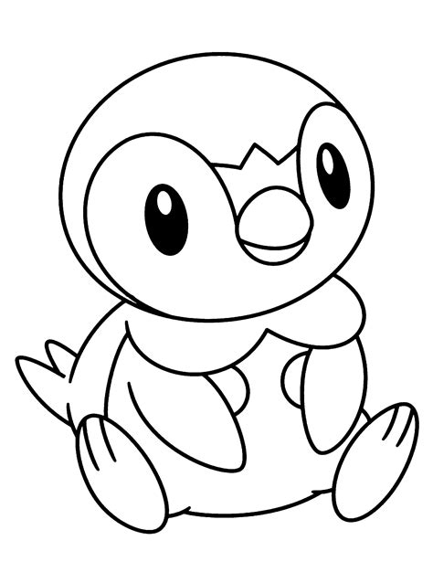 Pokemon Prinplup Coloring Pages Pokemon Drawing Easy