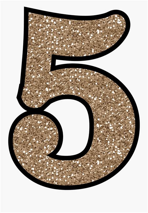 Glitter Without The Mess Glitter Number 5 Free Transparent Clipart