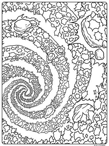 Galaxy Coloring Page - Tim's Printables