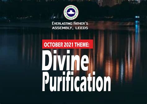 October 2021 Theme Divine Purification Rccg Everlasting Fathers