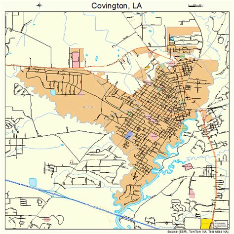 Covington Louisiana Street Map 2218125