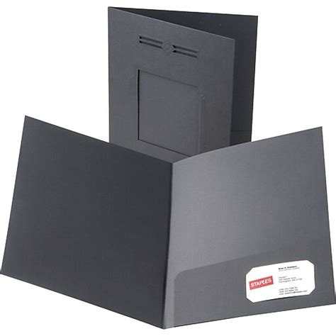 Oxford Laserview Premium 2 Pocket Folders Black At Staples