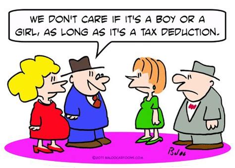 Funny Tax Cartoons Cartoon Boy Girl Tax Deduction Pregnant Medium