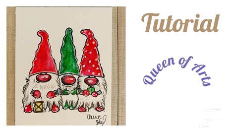 Holiday Gnomes Step By Step Acrylic Painting Tutorial YouTube