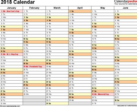Download free printable 2018 calendars yearly and monthly for jaanury, february, march, april, may, june,july,august,september,october november december. 2018 calendar excel template | Plantilla calendario ...