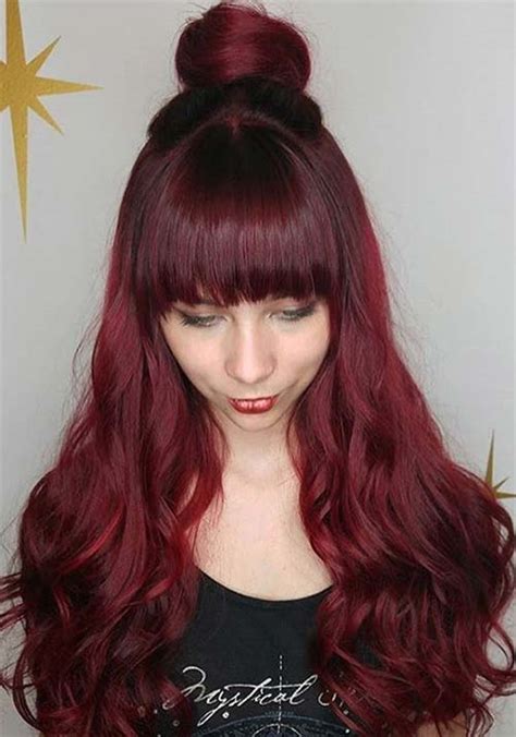 The asymmetrical cut adds more length to your hair and looks flattering on your face. 100 Badass Red Hair Colors: Auburn, Cherry, Copper ...