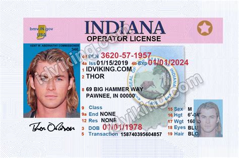 Indiana In Drivers License Psd Template Download Idviking Best