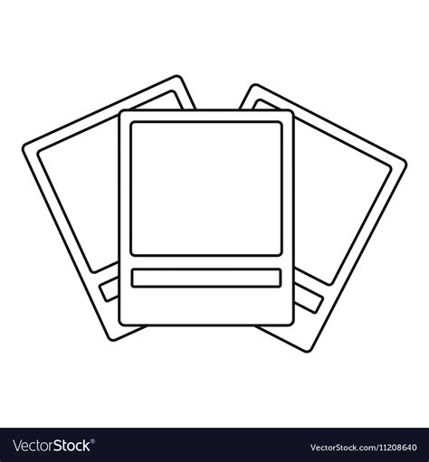 Photos Icon Outline Style Royalty Free Vector Image