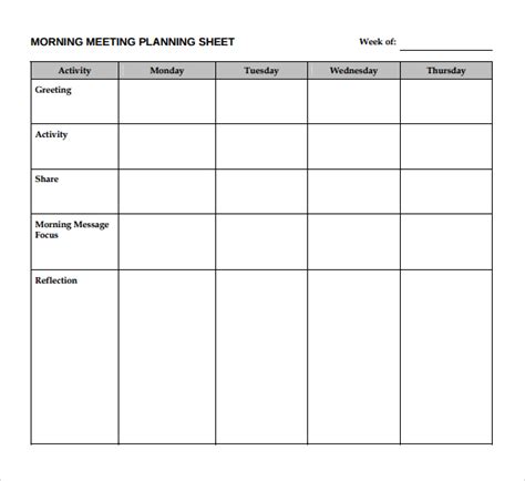 Free 9 Sample Meeting Planning Templates In Pdf Ms Word