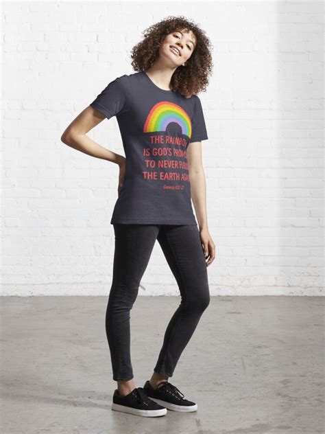 rainbow god s promise genesis 6 13 22 t shirt t shirt for sale by bitsnbobs redbubble