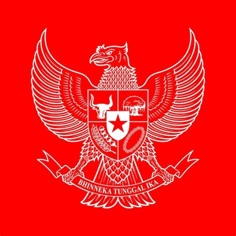 Garuda Pancasila Símbolo Da Indonésia País Altamente Detalhado