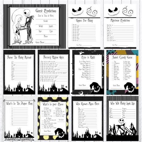 Nightmare Before Christmas Baby Shower Games Invitation And Etsy