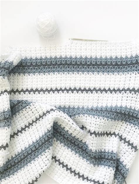 Modern Double Crochet V Stitch Blanket Daisy Farm Crafts
