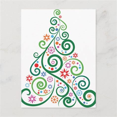 Cctree Postcard Zazzle Christmas Tree Graphic Christmas Tree