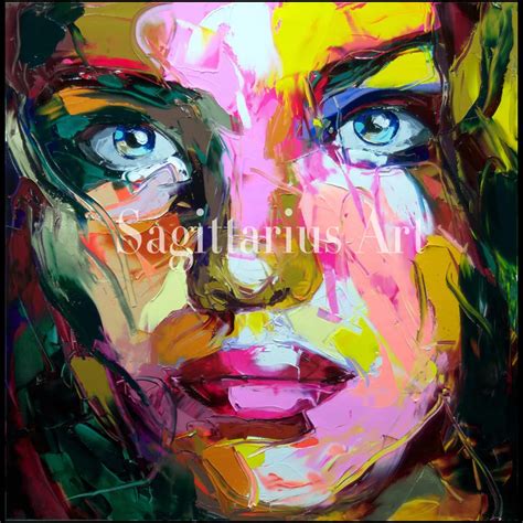 Francoise Nielly Designer Hand Painted High Quality Cool Face Art